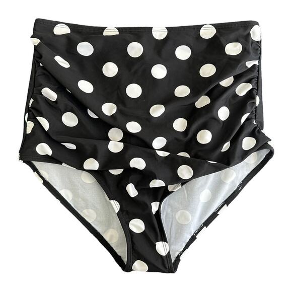 Retro Bikini Bottom High Waist Ruched Sides 4X/ Fits like a XL New without Tags - Picture 4 of 8